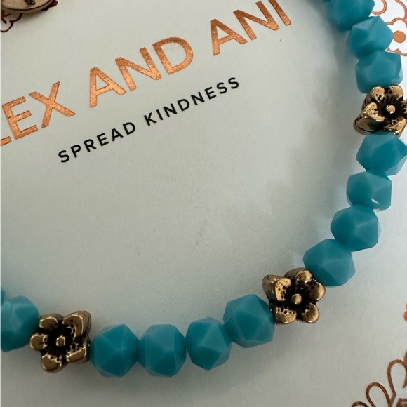 Alex and Ani Daisy & Colored Beaded, Spring Sky Blue, RG - Picture 3 of 3